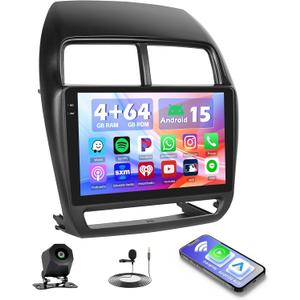Hikity 4+64G Android Car Stereo for Mitsubishi ASX RVR Outlander Sport 2019 2020 2021, 10Incell Touchscreen Radio CarPlay, Android Auto, Bluetooth, GPS Navigation, WiFi, FM, RDS + AHD Backup Camera