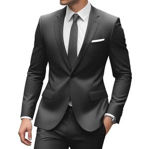 Mens 2 Piece Suit Men Classic Fit Wedding Prom Mens Suits Sets One Button Suits for Men 2025, Large