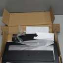 JANSNIMEN Black Corner Bread Box for Kitchen Countertop, Large Bread Container Storage Bamboo Wooden Farmhouse Bread Box with Window Bread Holder