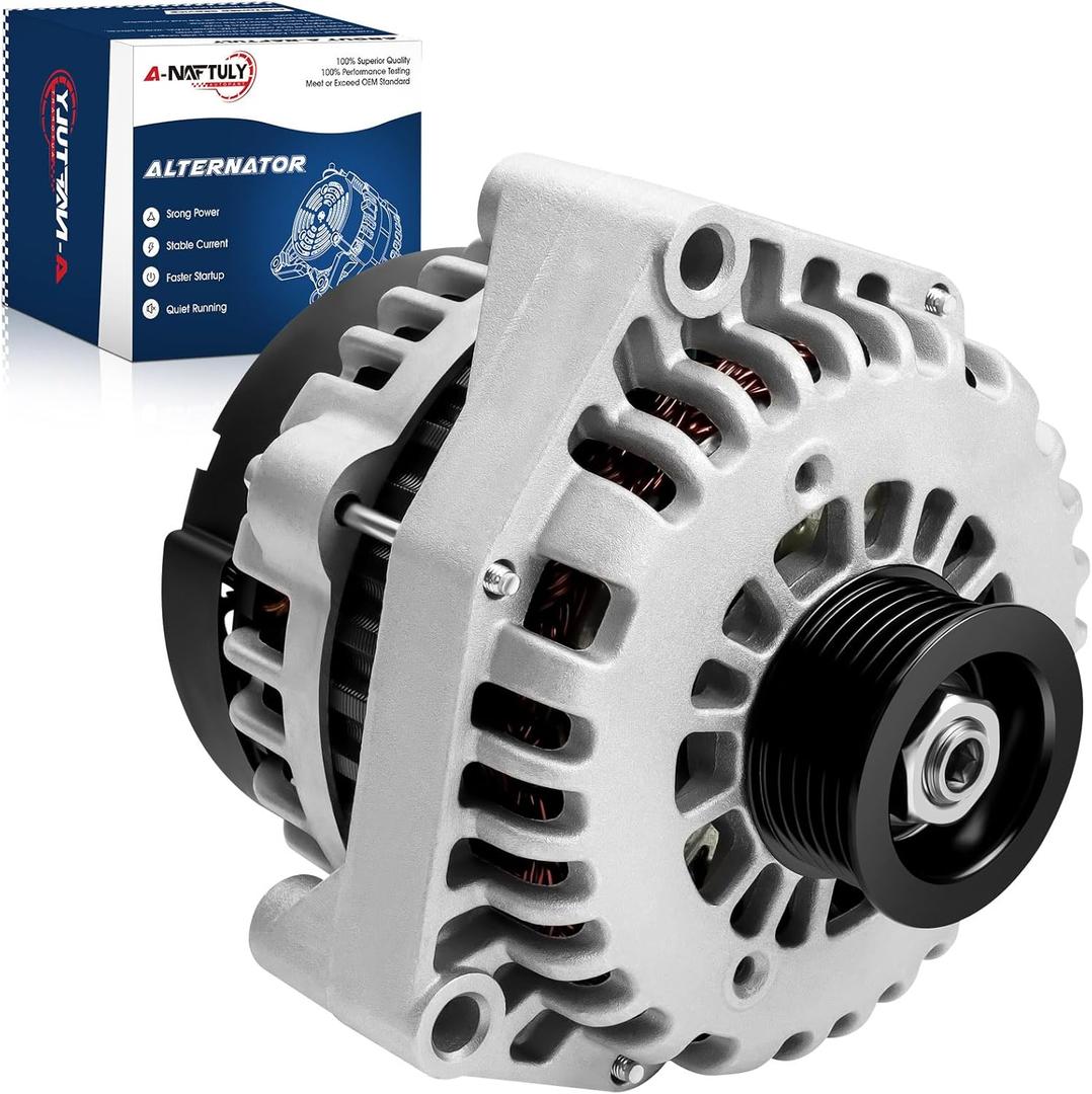 Alternator Fits for 1999-2005 Chevy Silverado 1500 2500 3500 Tahoe Avalanche Express GMC Sierra Yukon Savana Envoy, 4.3 5.3 6.0 8.1L, High Output Alternator, 145A, Replace# 40012204 ADR0290