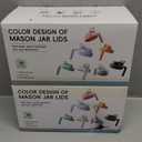 VA1KENE | 2 Pack | 64oz | Glass Pitcher with Lid Wide Mouth, 2 Quart (1.9 Liter) Mason Jar Pitcher with Lid and Spout, Leakproof Water Jug for Water, Juice, Tea, Iced Coffee, Milk Storage, Grey