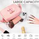 Initial Crossbody Purse Small Leather Sling Bag, Personalized Birthday & Mother's Day Gifts for Mom, Pink Travel Purse (Letter J)