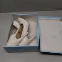 Delicious Beyond ~ Women Pointed Toe High Heel Bridal Dress Pumps (A-White Lace, 7)