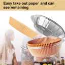 Large Air Fryer Disposable Paper Liner Round, 10 Inch Parchment Liners Non-Stick Fryer Paper Pads Baking Paper Food Grade for 7qt Power XL Air Fryer, Baking Roasting Microwave