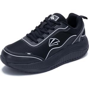 IIV Womens Walking Shoes for Plantar Fasciitis, Arch Support Athletic Tennis Sneakers Orthotic Comfortable Shoes for Standing All Day US 11 (Black/Black)