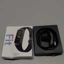 Fitness Tracker with Step Counter/Calories/Stopwatch, Activity Tracker, Health Tracker with Heart Rate Monitor, Sleep Tracker,1.10''AMOLED Touch Color Screen, Pedometer Watch for Women Men (Black)