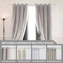 Thestoa Nickel Curtain Rods for Windows 48 to 84-92 Inch, Stainless Steel Long Curtain Rods for Bedroom, Living Room, Kitchen, Farmhouse, Outdoor