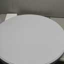 Pureegg Round Cocktail Table - High Top Bar Table (28" Diameter x 43.3" Height) with X-Shaped Support Frame, Foldable & Portable for Parties, Weddings, Events & Home Use, White - 2PCS