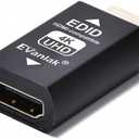 EVanlak Hdmi Edid Emulator Passthrough 3rd Generrtion Premium Aluminum Eliminated Emulator Adapter Work with Mac Thunderbolt to HDMI Switches/Extender/AV Receiver/Video Splitters 1080-3840x2160@60H (E4K-1PC)