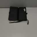 Defencase Compatible with Galaxy A14 5G Case Wallet with RFID Blocking Card Holder for Women Men, PU Leather Magnetic Snap Flip Zipper Strap Wallet Phone Case Fit for Samsung Galaxy A14 5G, Black