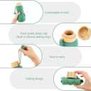 Collapsible Water Bottles,650ml,Leak Proof,Reuseable BPA Free Silicone Foldable Water Bottles,Durable Lightweight for Travel Gym Camping Hiking,Compact Size Portable Sports Water Bottle (Green)