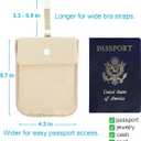 RFID-Blocking Travel Bra Wallet, Hidden Money Pouch with Adjustable Elastic Strap, Ideal Secret Pocket Protect Your Passport Credit Cards Valuables