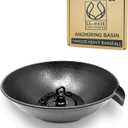 U-nitt 10" Spill Bowl Downspout Catch Basin for Rain Chain Anchoring & Stake | Rainwater Collection for Roof | Gutter Catch Basin | Good for Water Fountain & Birdbath | Black | Handles Heavy Rain