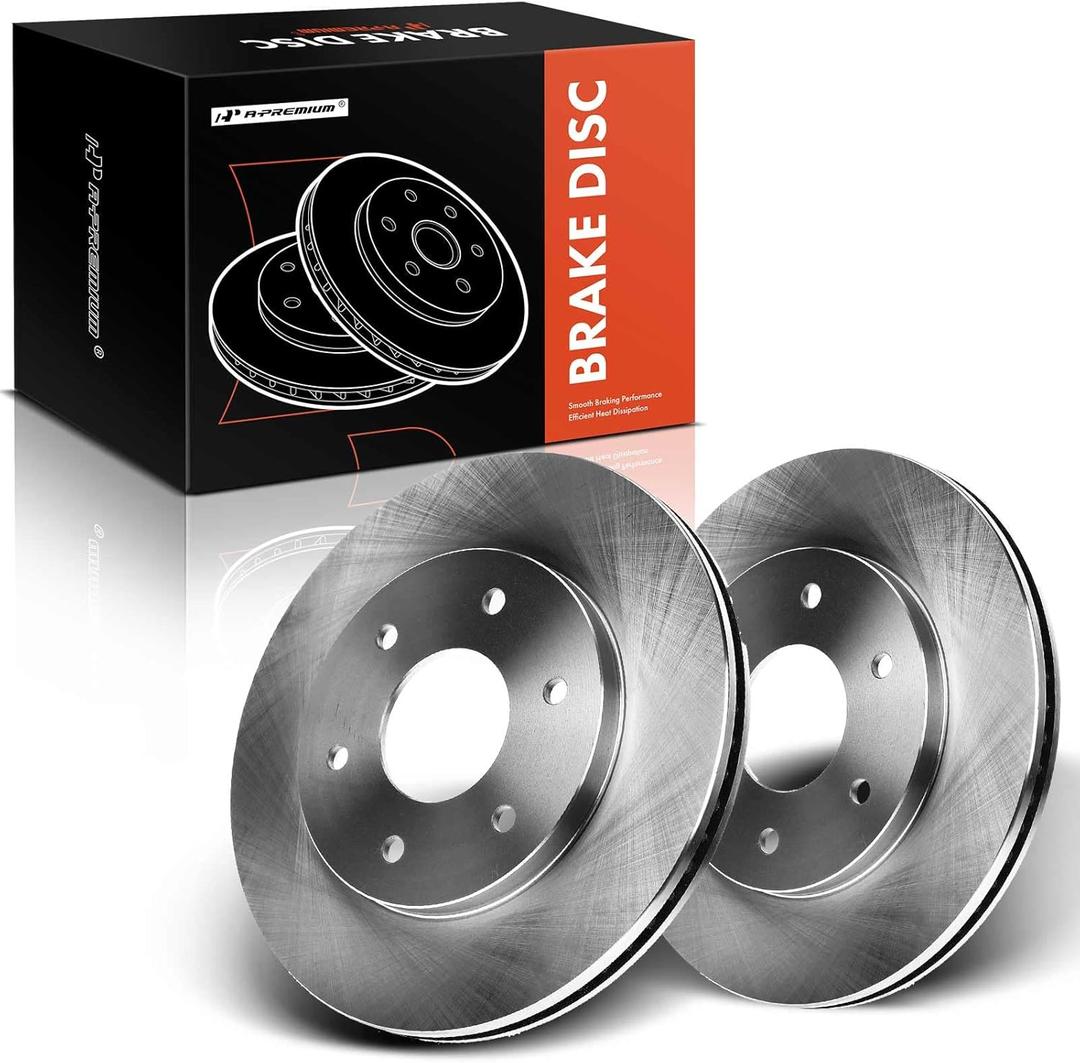 A-Premium 12.60 inch (320mm) Front Vented Disc Brake Rotors Compatible with Select Nissan and Infiniti Models - Armada 2005, Pathfinder/Pathfinder Armada 2004, Titan 2004-2005, QX56 2004-2005, 2-PC