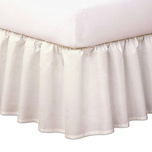 Bed Maker’s Never Lift Your Mattress Microfiber Wrap-Around Bed Skirt, Gathered Ruffled Style, Classic 14 Inch Drop Length, King, Ivory