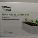 Plant & Plot Galvanized Raised Garden Beds Outdoor // 8×2×2 ft Planter Raised Beds for Gardening, Vegetables, Flowers // Large Metal Garden Box (Light Green) // Patented Tool-Free Design
