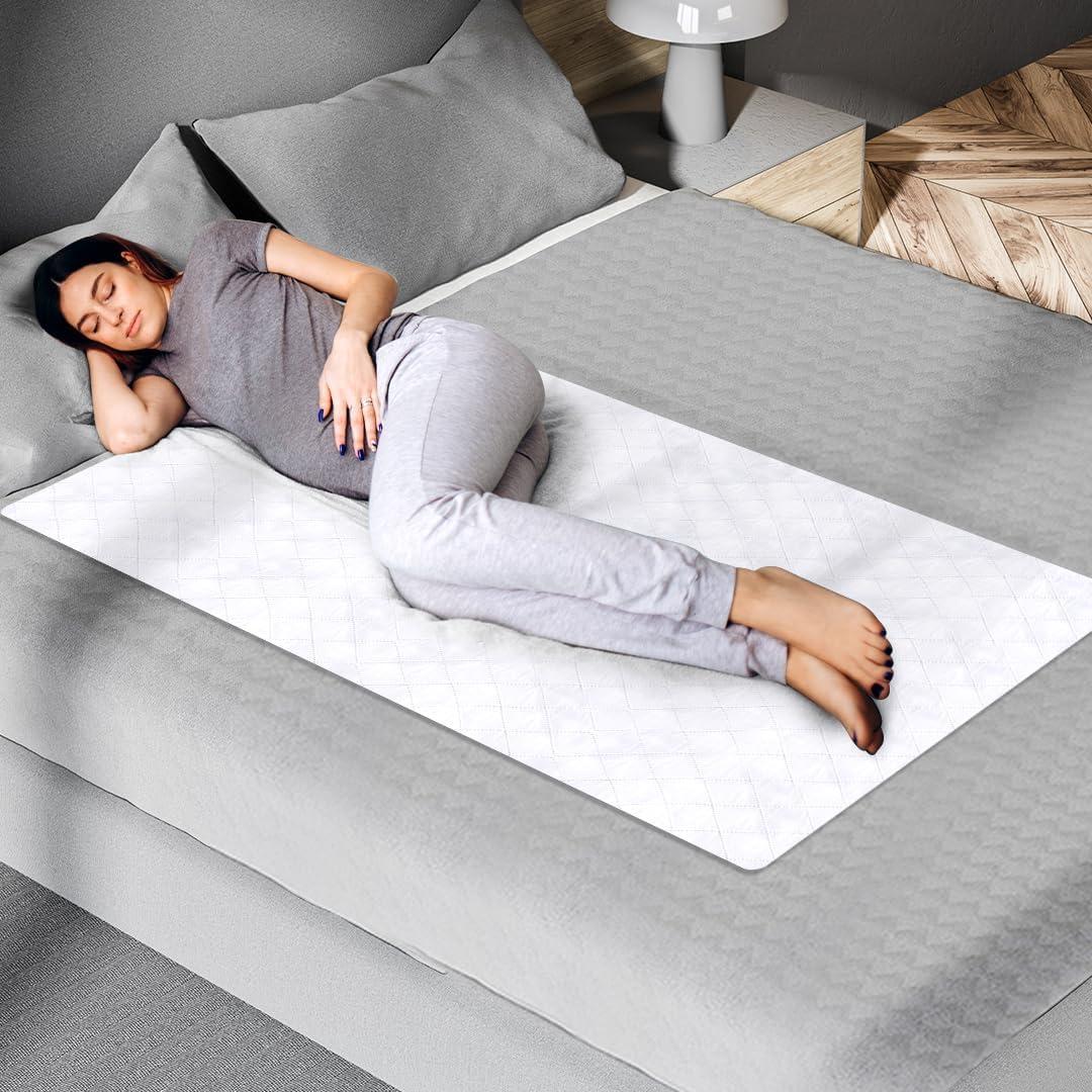 Premium Quality Bed Pad, Quilted, Waterproof, and Washable, 34" x 51" The Best Underpad Sheet Protector for Children or Adults with Incontinence 34” x 52” (300 Washes ) Pack of 2