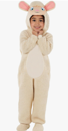 Morph Kids Lamb Costume - Toddler Sheep Jumpsuit - Animal Outfit for Kids - Cute Lamb Jumpsuit for Dress Up Size 1-2 years