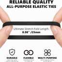 2 x Black Rubber Bands for Hair, Mini 13mm 0.5 Inch, 2000Pcs Rubberbands, Small Hair Rubber Bands, Soft Elastic Bands for Braids, Office, School Supplies