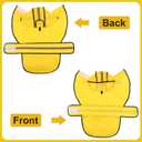 Dog Raincoat with Hood, Adjustable Dog Rain Jacket with Reflective Strip Yellow Waterproof Puppy Poncho for Small Medium Large Dogs (S)