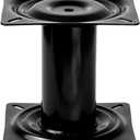 7 Inch Boat Seat Economy Pedestal Base Mount, Heavy Duty Fixed Pedestal for Boat Seat Compatible with Jon Boat Fishing Boat Kayak - Powder Coated Steel Alloy, Non-Swivel Marine Seat Base Mount