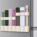 Straw Holder Large for Refrigerator 112025 Adjustable Two-Part Magnetic 3in1 Split Design Reusable Tumbler Straw Organizer Storage (Gream) (cream)