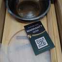 Elevated Dog Bowls, Adjustable Raised Dog Bowl Stand for Large and Medium Pet, 15" High Bamboo Pet Food Feeder with 2 Stainless Steel Dishes6 Heights