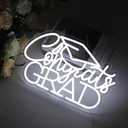 Congrats Grad Neon Sign for 2026 Graduation Decorations