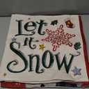 Christmas Throw Pillow Covers 16x16 Inch Set of 4, Christmas Tree Snowman Holly Jolly Let it Snow Red Xmas Decorative Pillow Cases Seasonal Winter Holiday Cushion Covers for Sofa Bed Couch