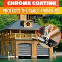Garage Door Cables for 7 ft Door - 8 ft 6 inch Long, Heavy-Duty 304 Steel Galvanized Cables (Pack of 2) | Corrosion-Resistant, Rust-Proof Wire, Durable, Smooth Operation, Easy Installation, Reliable