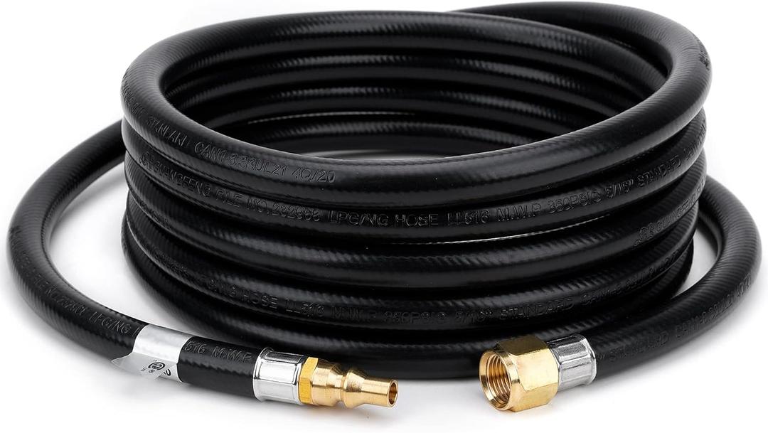 Stanbroil 12 Feet RV Connection Hose, 3/8 Female Flare x 1/4 Full Flow Quick-Connect Male Plug