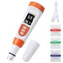 hygger Pool Salt Tester & PH Meter, 5-in-1 Digital Pool Water Tester, High Accuracy Salinity PH Temp EC and TDS Saltwater Pool Test Kit for Aquarium Swimming Pool Hot Tub and Swim Spas