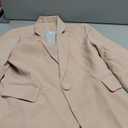 luvamia Women's Long Sleeve Formal Notch Lapel Button Down Blazer Pockets Jacket (Beige, M)