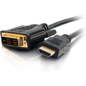 Legrand - C2G DVI to HDMI Cable, DVI-D Male to HDMI Male, Black HDMI Adapter Cable, 3 Meter (9.84 Feet) Bi-Directional Adapter Cable, 1 Count, C2G 42517