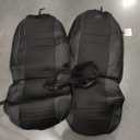 Skechers Car Seat Covers, Work Leather Seat Covers 5-Times Stronger Built-in Webbing, Oxford Fabric Front Seat Cover, Airbag Compatible, Automotive Comfort for Cars, Trucks, SUVs,Black