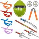 Turtle Shell Superhero Cosplay Costume Props Backpack Eye Mask Boys and Girls Toys for Birthday Party Carnival Halloween Christmas Gifts