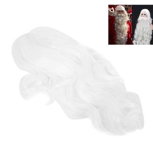 Christmas Wig, Cosplay Santa Claus Wig Santa Claus Fake Hair Christmas Fake Wigs White Long Wavy Wigs High-temperature Fiber Synthetic for Women and Men for Christmas Costumes, Halloween, Role Plays