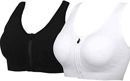 YEYELE Medium Support and Removable Pad Tank Top Racerback Post Surgery Sports Bras for Women Size L
