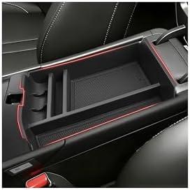 Autorder Center Console Organizer for 2024 2025 2026 Hyundai Sonata Accessories Car Armrest Storage Box Middle Console Tray Container with Non-Slip Silicone Mats