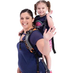 Piggyback Rider - Scout Standing Child Carrier Backpack for Events & Travel - Complete Parent & Child Set with Secure Safety Harness for Ages 2-4, Toddler Carrier Up to 50lbs