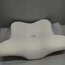 Cervical Neck Pillow, Memory Foam Pillows for Neck and Shoulder Pain Relief, 2 Heights Ergonomic Pillow with Breathable Ice Silk Cover, White