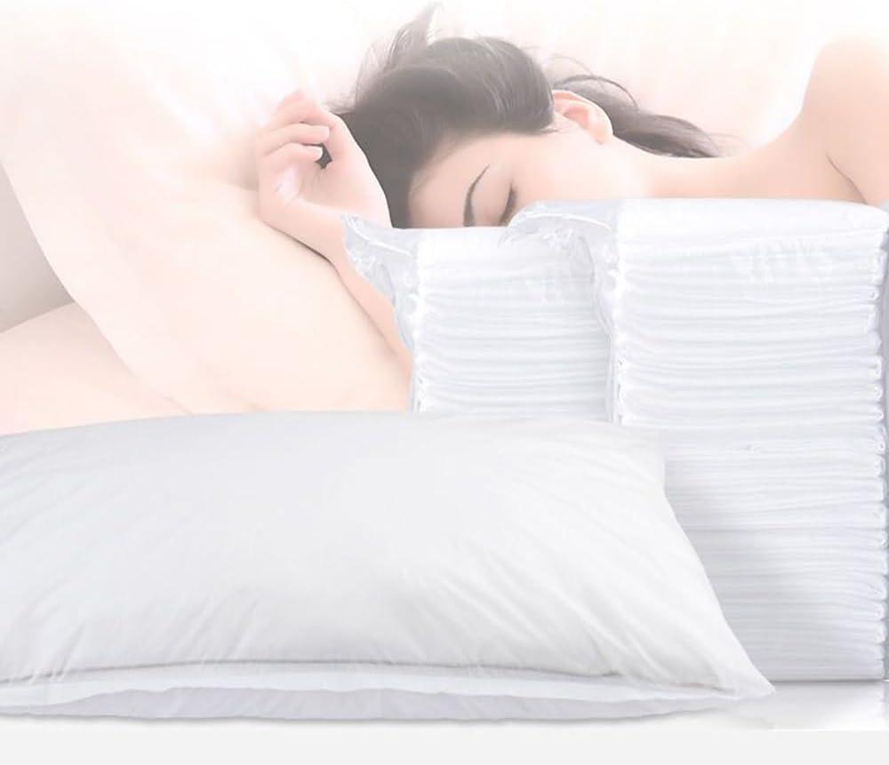 20PCS Disposable Pillow Case,32 x 20 Inches Non-Woven Fabric Disposable Pillowcase,White Disposable Pillow Cases for Travel Hotel Bedroom Home Bedding Supplies