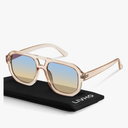livho Trendy Polarized Square Aviator Sunglasses Women Men Square Eyewear Frame, Retro Sun Glasses for Women Men 2025 Shades