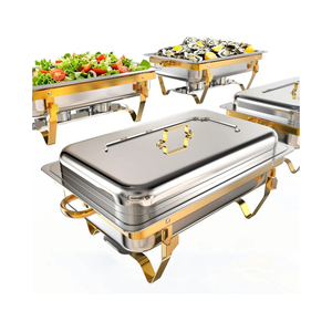 9Qt 4 Pack [Multiple Food Pans Combo] Chafing Dishes for Buffet | High Grade [Durable and Hard] Chafing Dish for Parties, Events & Weddings, Indoors & Outdoors