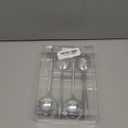 Novelty Modern Flatware, Cutlery, Disposable Plastic Soup Spoons Luxury Silver 32 Count