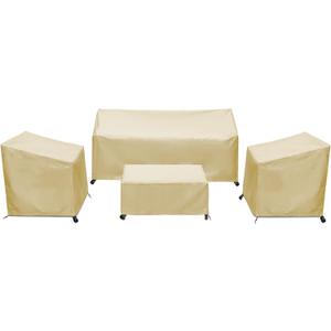 Patio Furniture Covers,Outdoor Furniture Cover Waterproof,Patio Furniture Set Covers for 4 Piece Outdoor Conversation Set,Patio Covers Set-XX-Large (Beige)