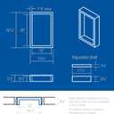 Noble 314 Preformed 12" x 20" ID Shower Niche, Tub, Caddy, Modern Bathroom Storage Solution, Adjustable Shelf, Water-Resistant, Easy Install Ideal for Toiletries Shampoo Shower Accessories