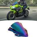 Windshield Windscreen Double Bubble for Ninja 250 400 EX400 2018 2019 2020 2021 2022 (Dark-Iridium)