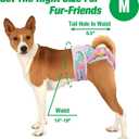 Pet Soft Female Dog Diapers, 3 Pack Washable Dog Diapers Female for Dogs in Heat Reusable Dogs Period Panties, Puppy Diapers (Animals, M)