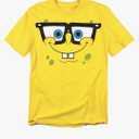 GILDAN Classic Spongebob Unisex Adult Halloween Costume T Shirt, Nerd Face, Medium